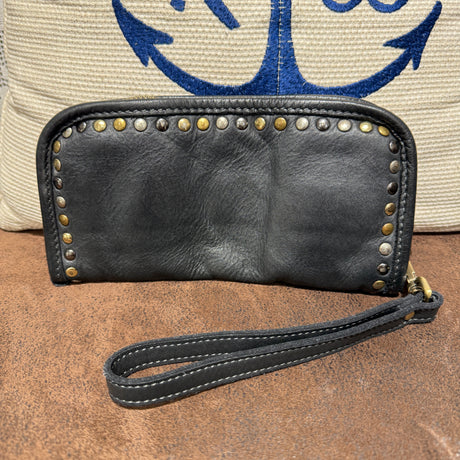 Portafoglio pelle e borchie Black