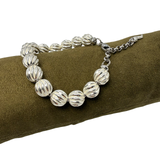 Bracciale Sfere ritorte big Argento925 Corno