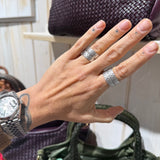 Coppia Fedi Martellate Argento925