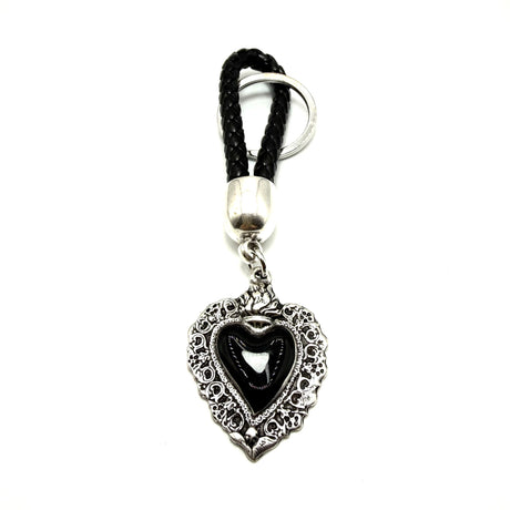 Portachiavi Cuore Sacro Black