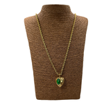 Collana Lanterna Cuore Giada Verde