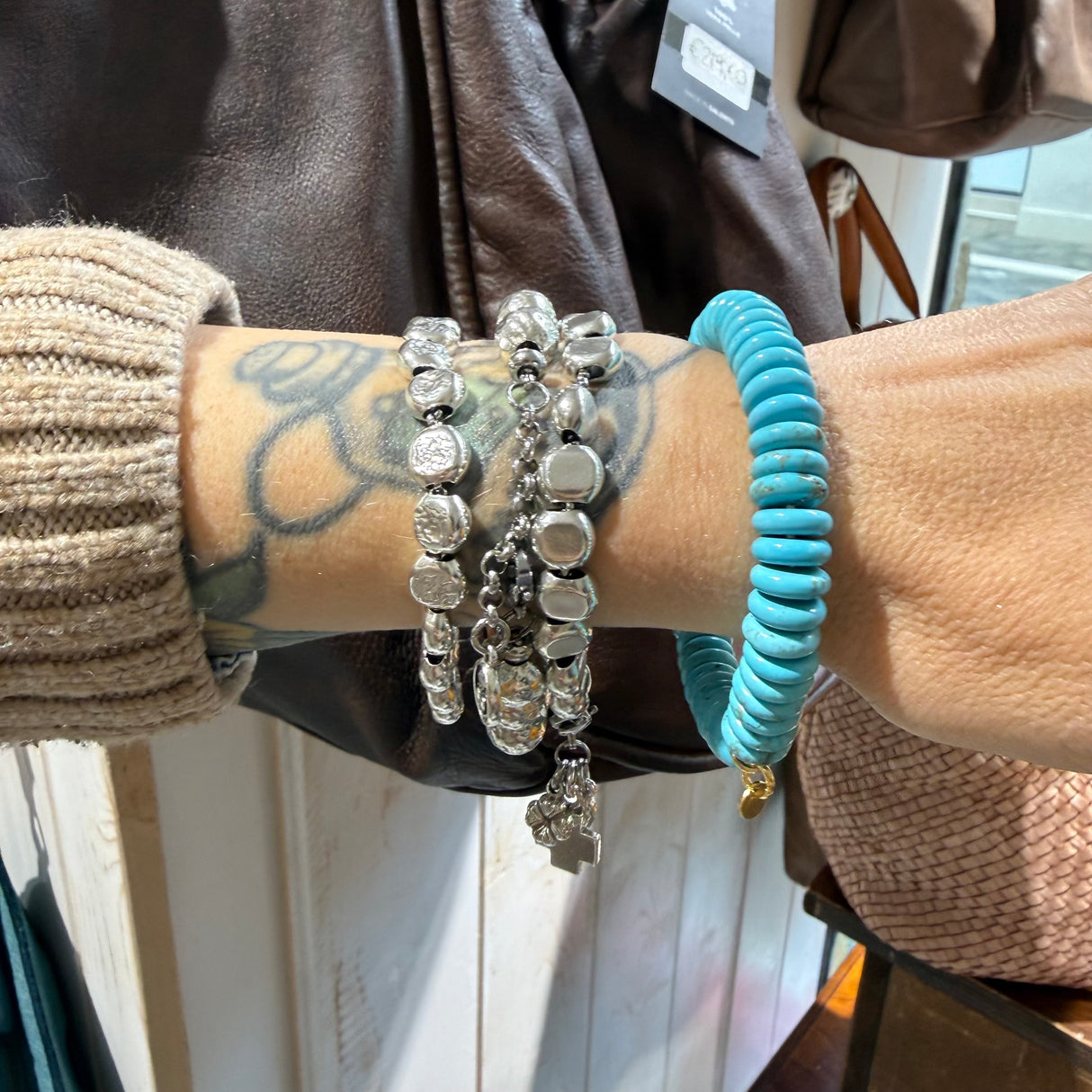 Bracciale Dischi Pasta di Turchese