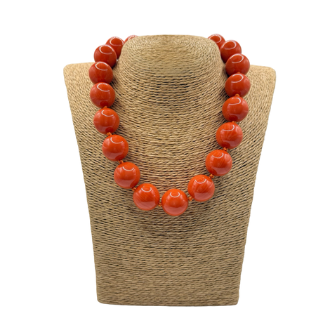 Collana sfere in Resina Arancio Coral