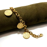 Bracciale monete rolò dorato