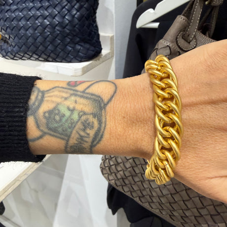 Bracciale Grumetta Spina di pesce Oro opaco