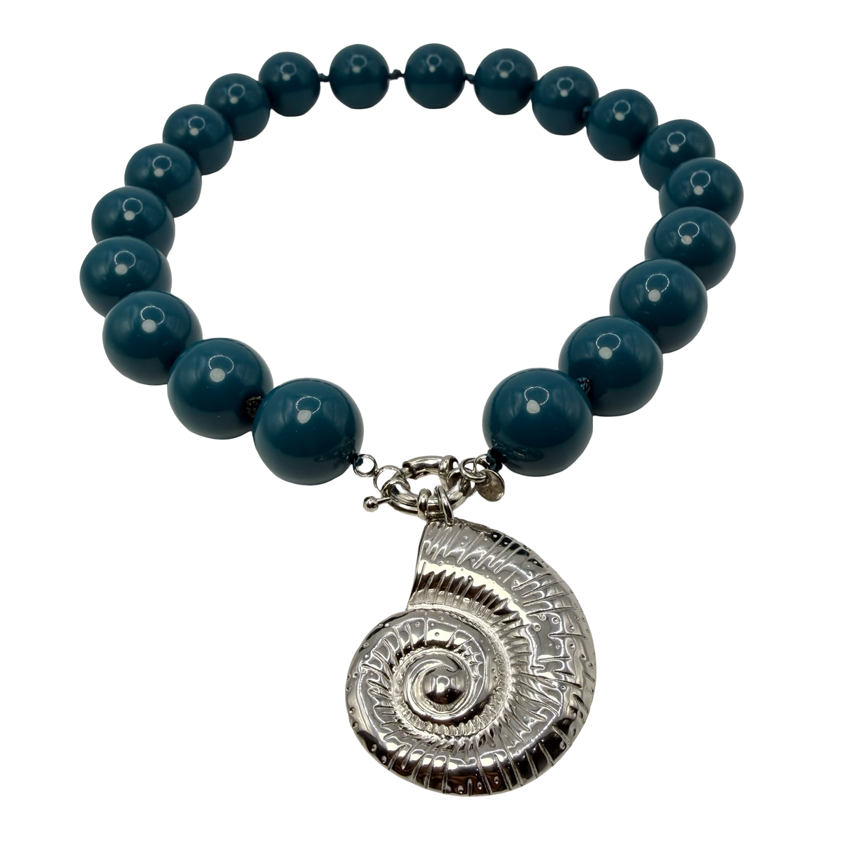 Collana Resina Conchiglia Acciaio