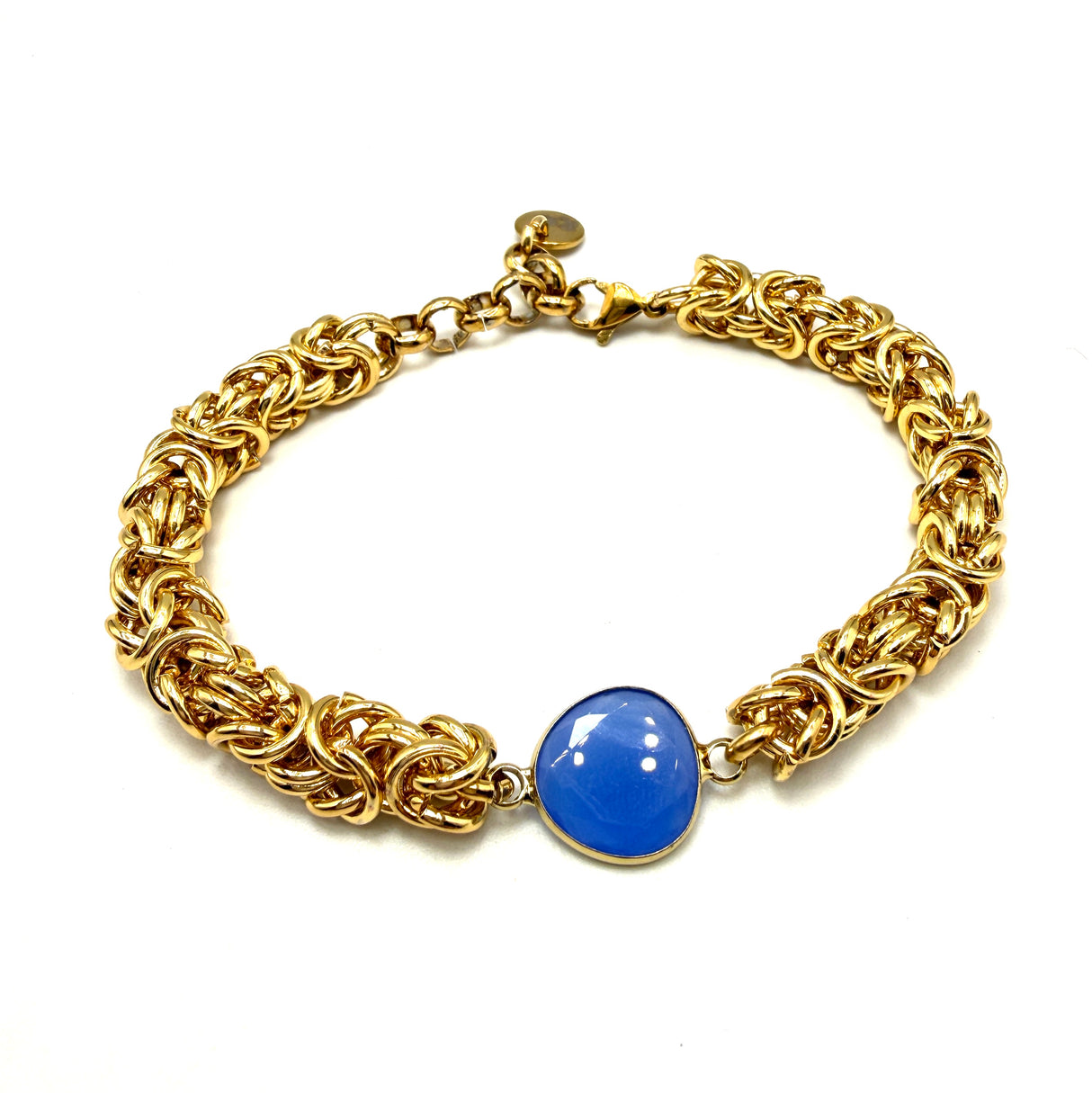 Bracciale Bizantina Dorata e pietra centrale