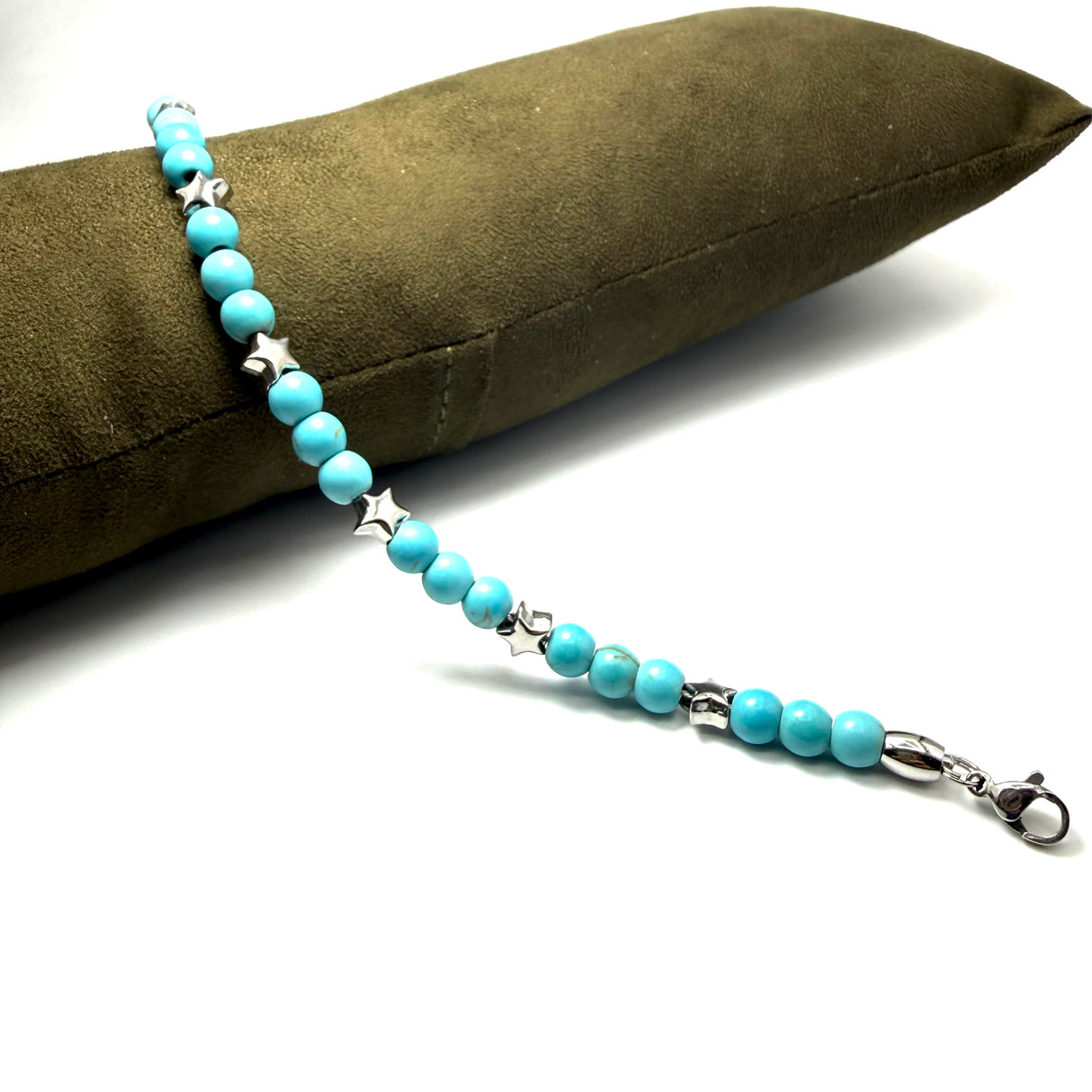 Bracciale pietre e pepite Stelle in Acciaio inossidabile