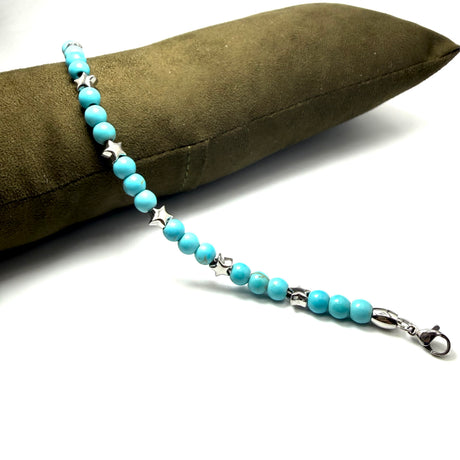 Bracciale pietre e pepite Stelle in Acciaio inossidabile