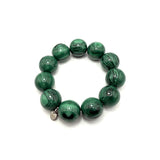 Bracciale sfere in Resina Occhio di Tigre Verde