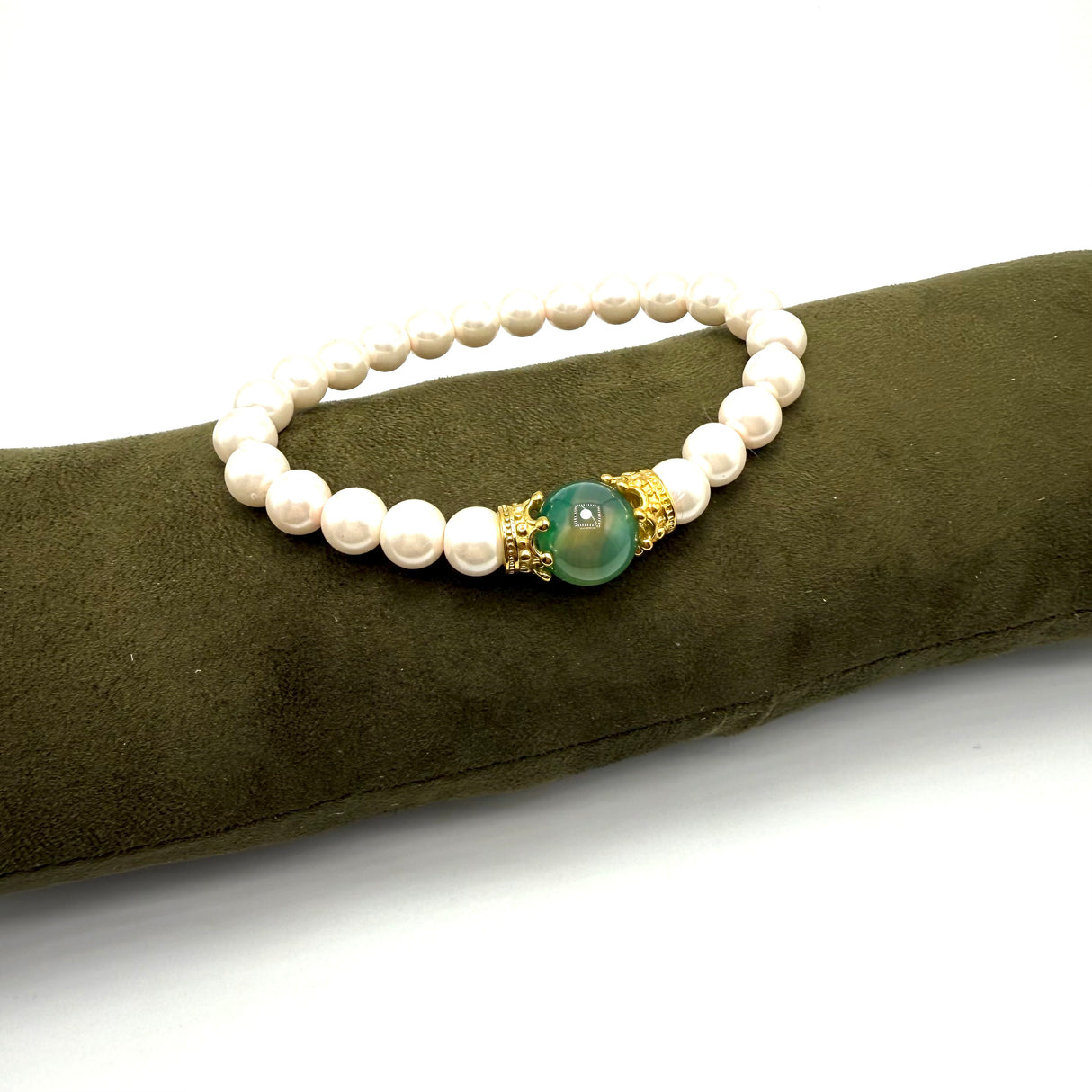 Bracciale Corone Perle e Agata