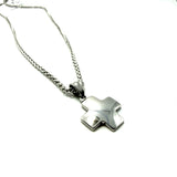 Collana Croce Silver acciaio inossidabile