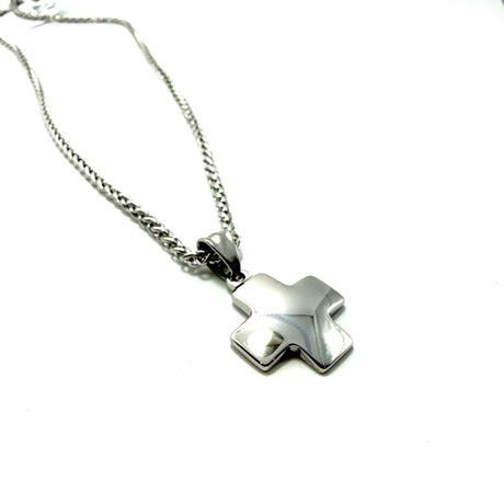 Collana Croce Silver acciaio inossidabile