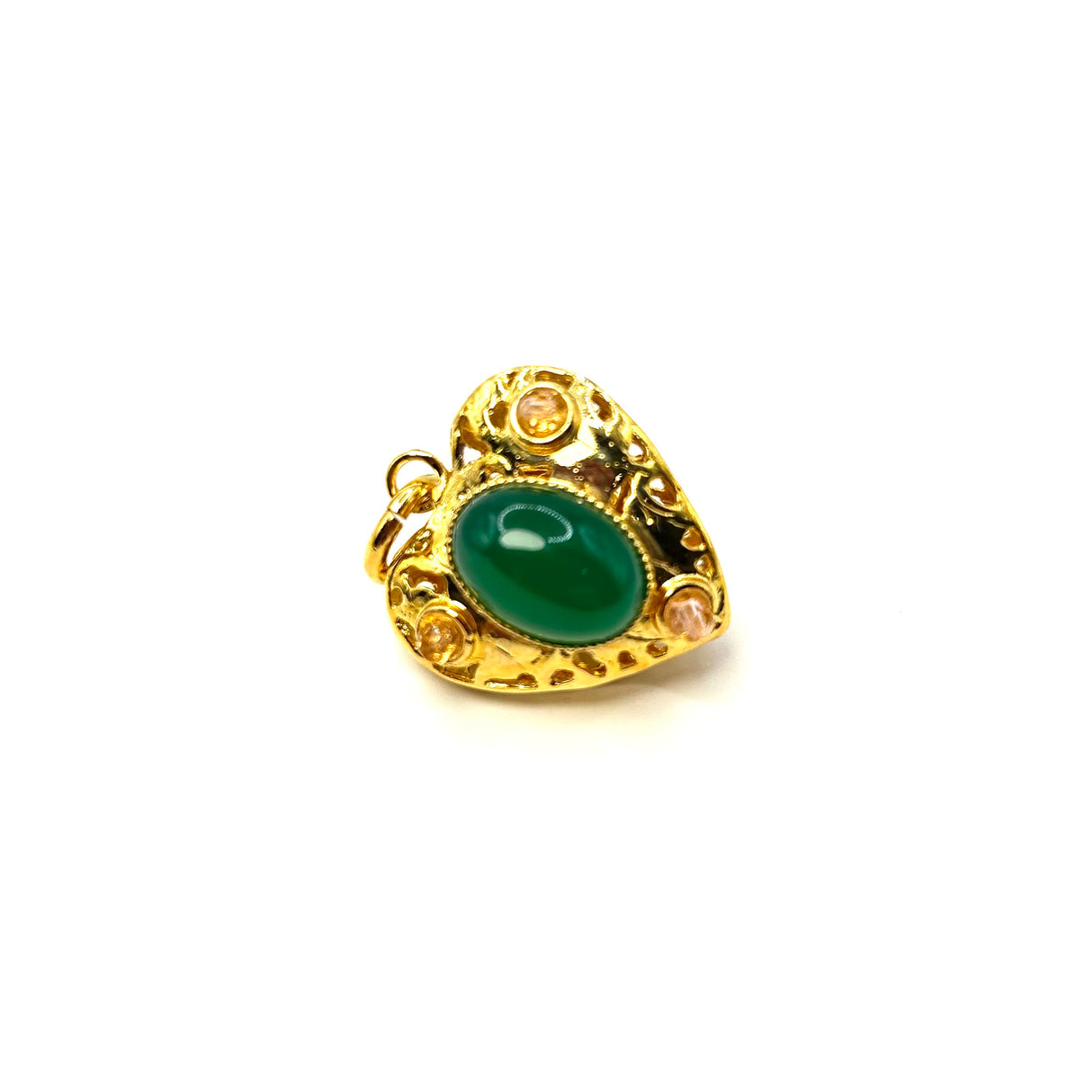 Charm Lanterna Cuore Giada verde