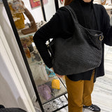 Borsa Shopper Harry intrecciata Black