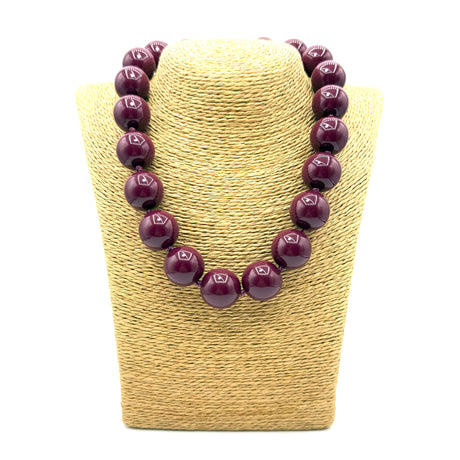 Collana sfere in Resina Burgundy