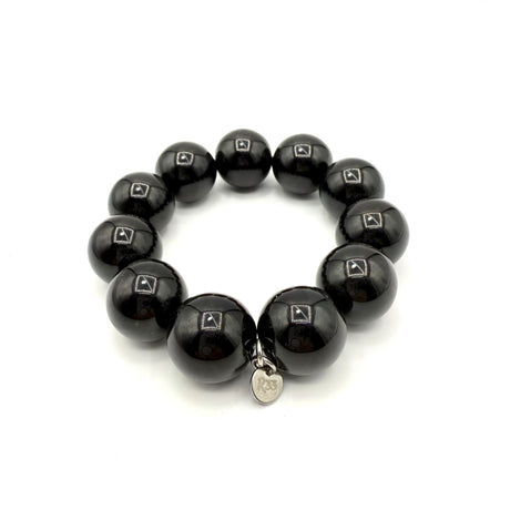 Bracciale sfere in Resina Black