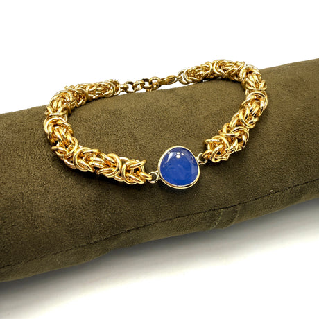 Bracciale Bizantina Dorata e pietra centrale