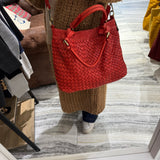 Borsa Intreccio Small Rossa