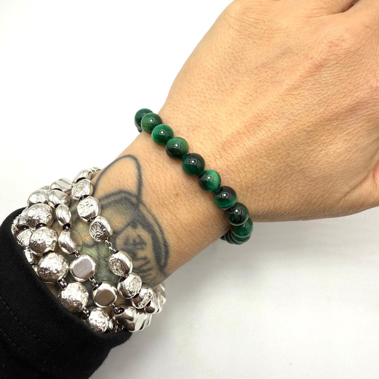 Bracciale pietre Occhio di Tigre Verde