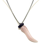 Collana Lucky Corno Quarzo Rosa
