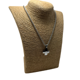 Collana Croce Silver acciaio inossidabile