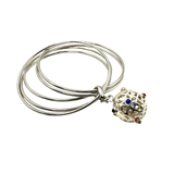 Bracciale 5 fili mina anni 60' silver