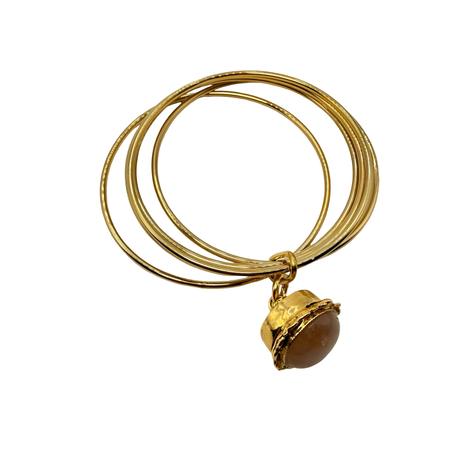 Bracciale 6 fili Lanterna Campana quarzo Rosa