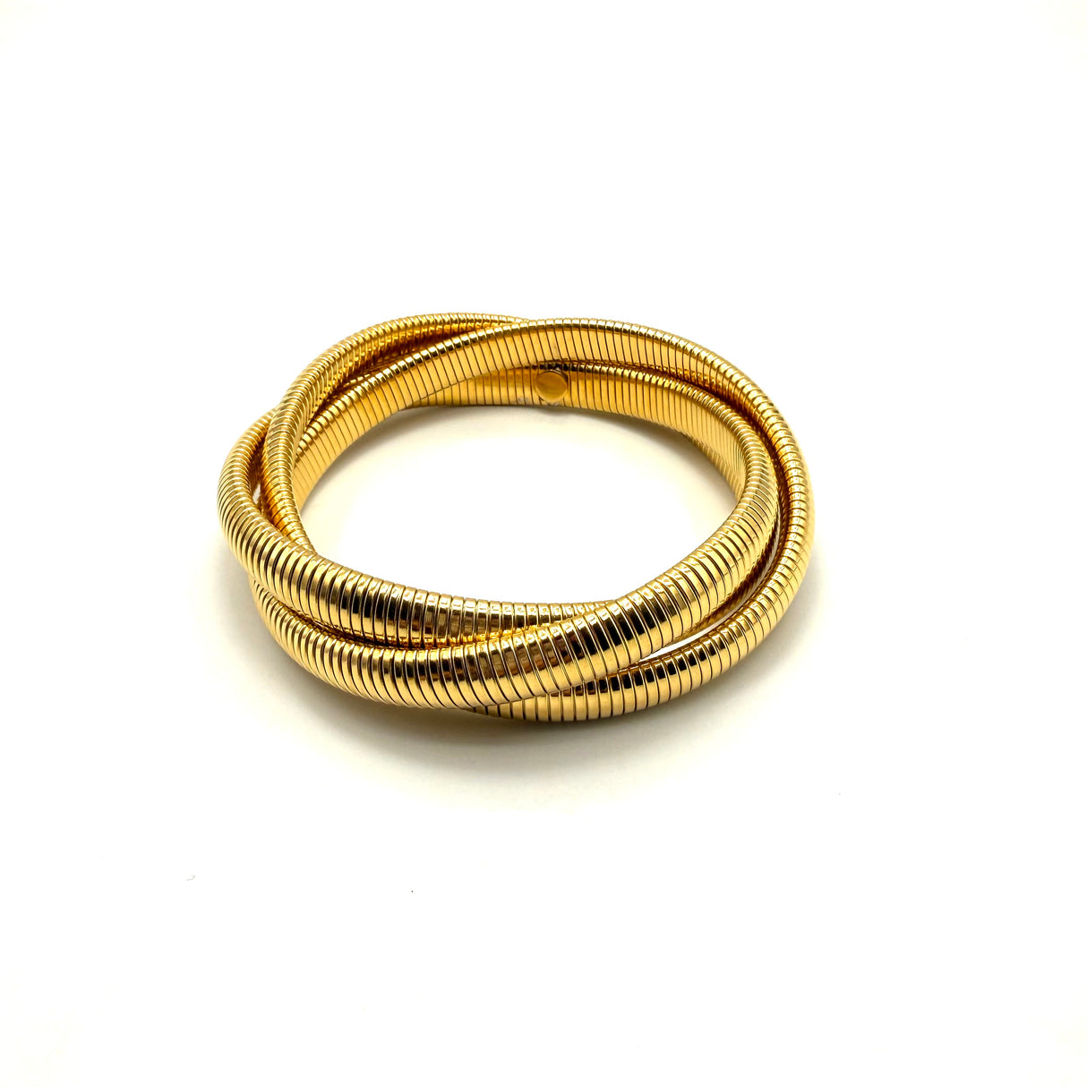 Tris Bracciali Tubogas Dorato