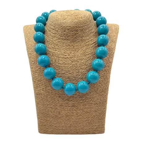 Collana sfere in Resina Verde Oltremare