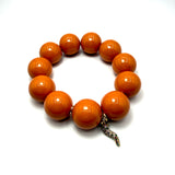 Bracciale resina Arancione con charms Corno Multicolor