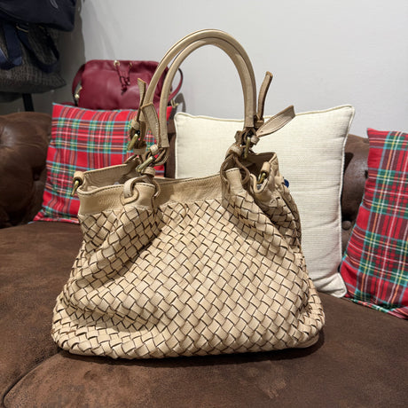 (Borsa Intreccio Small Crema