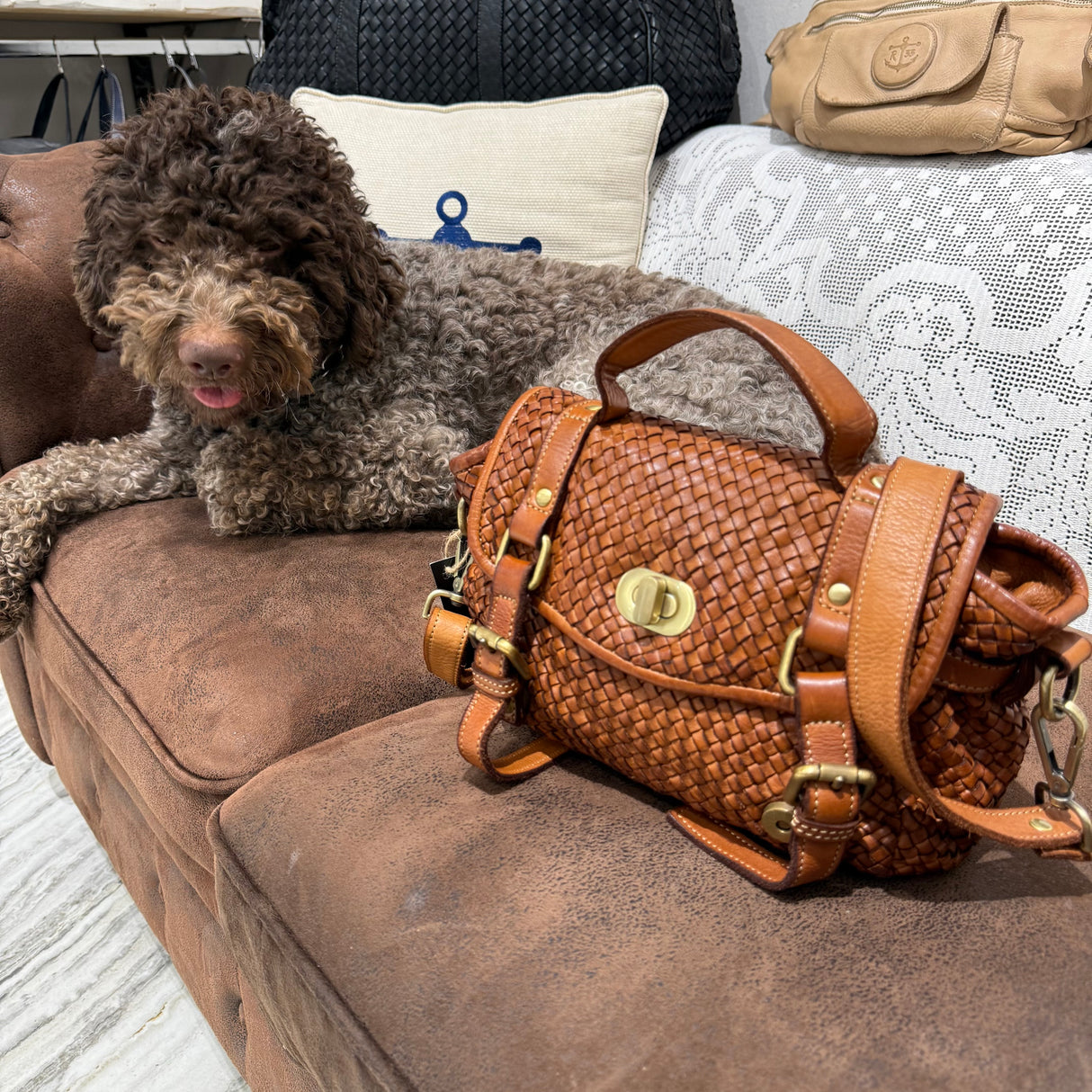 Borsa Dobby Cuoio