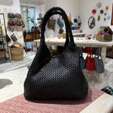 Borsa Shopper Harry intrecciata Black