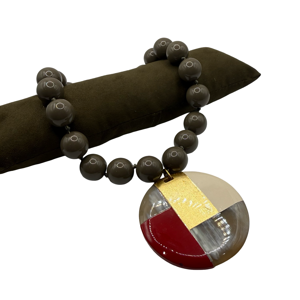 Collana Resina Taupe 70' style