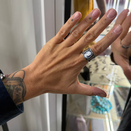 Cammeo Blu Argento925