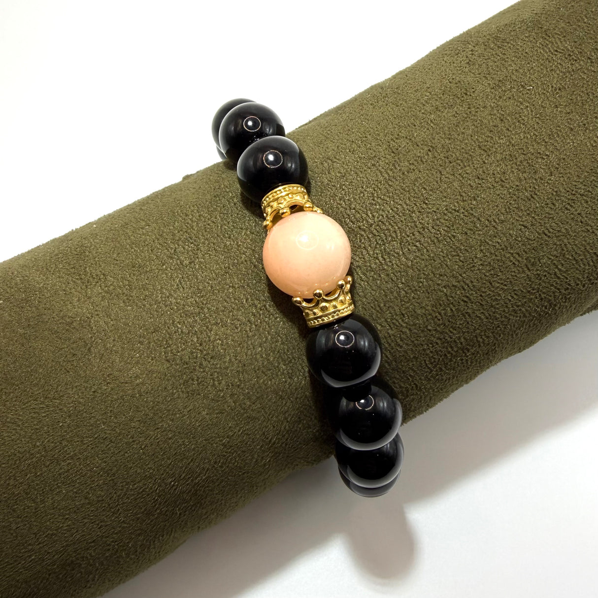 Bracciale Onice, resina e Corone