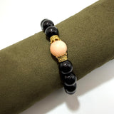 Bracciale Onice, resina e Corone