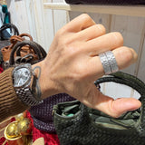 Coppia Fedi Martellate Argento925