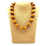 Collana sfere in Resina Occhio di Tigre