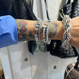 Bracciale Torcione Ottone Argento Antico