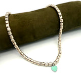 Collana pepite small e Cuore Argento925