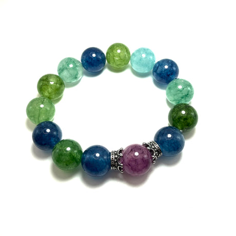Bracciale Agata Multicolor e Corone