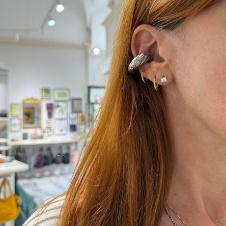 EAR CUFF TORCIONE ACCIAIO SILVER