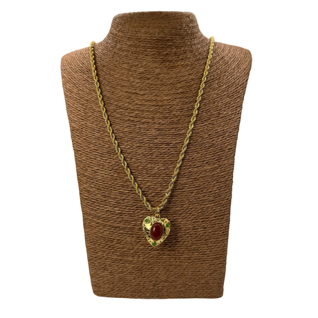 Collana Lanterna Cuore Giada Corniola