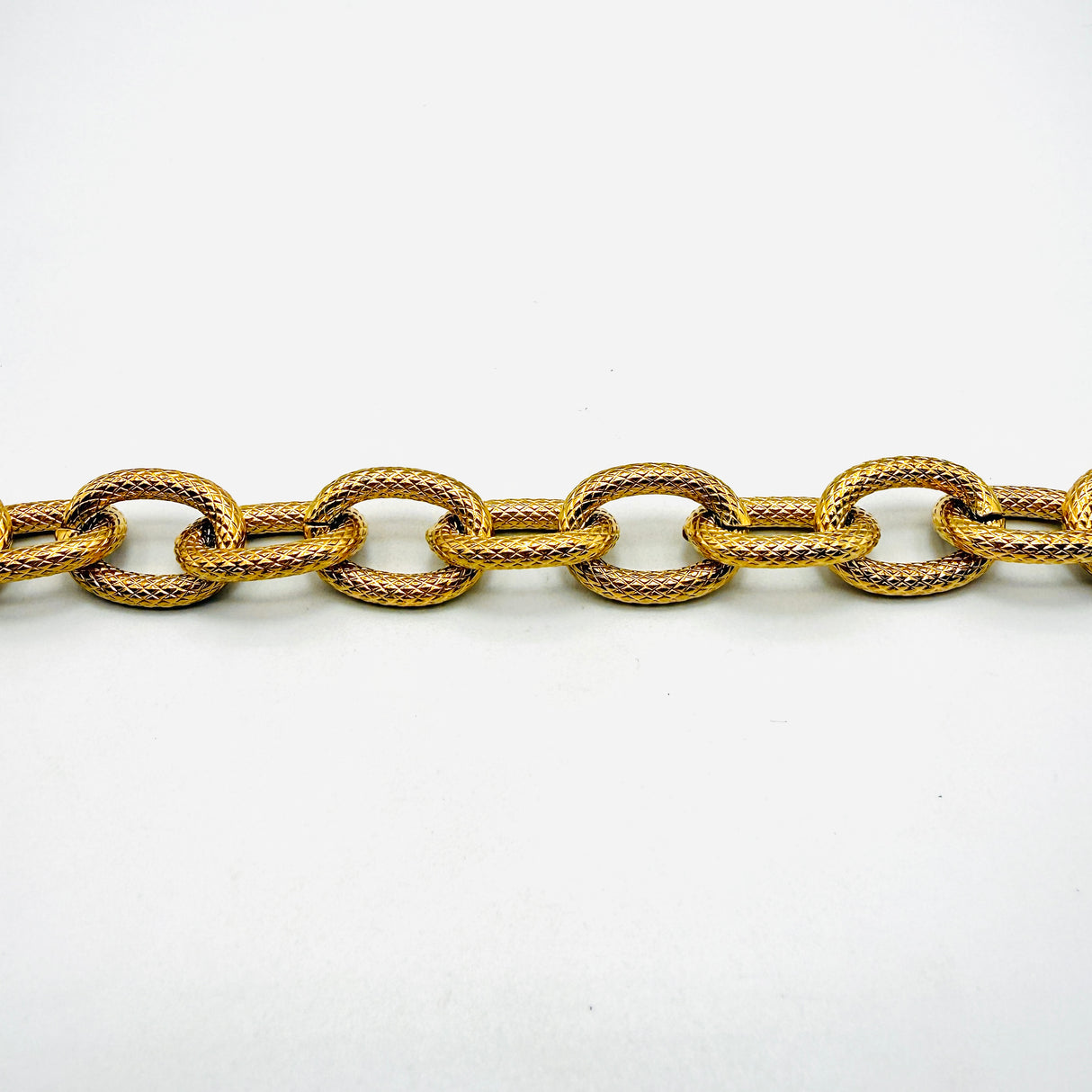 Bracciale Rolò martellato dorato in acciaio inossidabile