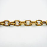 Bracciale Rolò martellato dorato in acciaio inossidabile