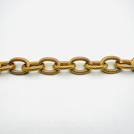 Bracciale Rolò martellato dorato in acciaio inossidabile