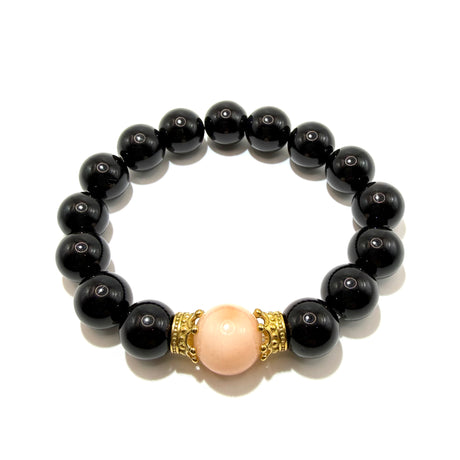 Bracciale Onice, resina e Corone (Copia)