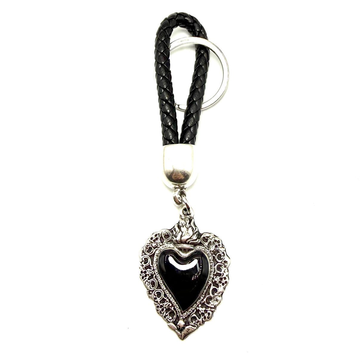 Portachiavi Cuore Sacro Black